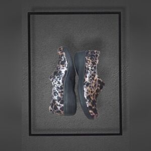 Safe T Step Animal Print Slip On Professional Clogs Nursing Catering Shoes Sz 10